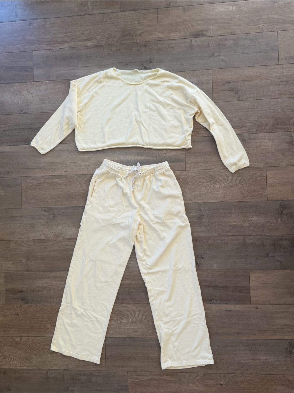 John Galt Yellow Women's Lounge Set - Soft Long Sleeve Top & Drawstring Pants
